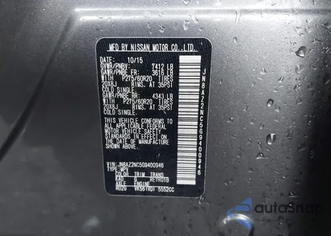 2016 Infiniti Qx80 z USA, uszkodzony, nr VIN JN8AZ2NC5G9400946